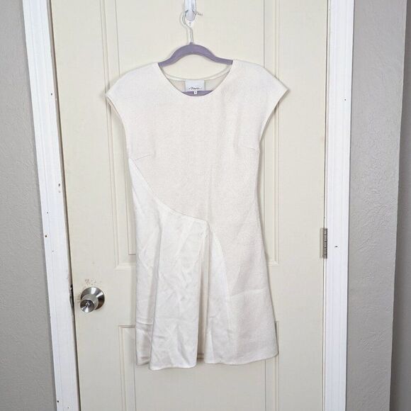 3.1 Phillip Lim | White Asymmetric Cap Sleeve Dress Size 4 - Picture 1 of 9